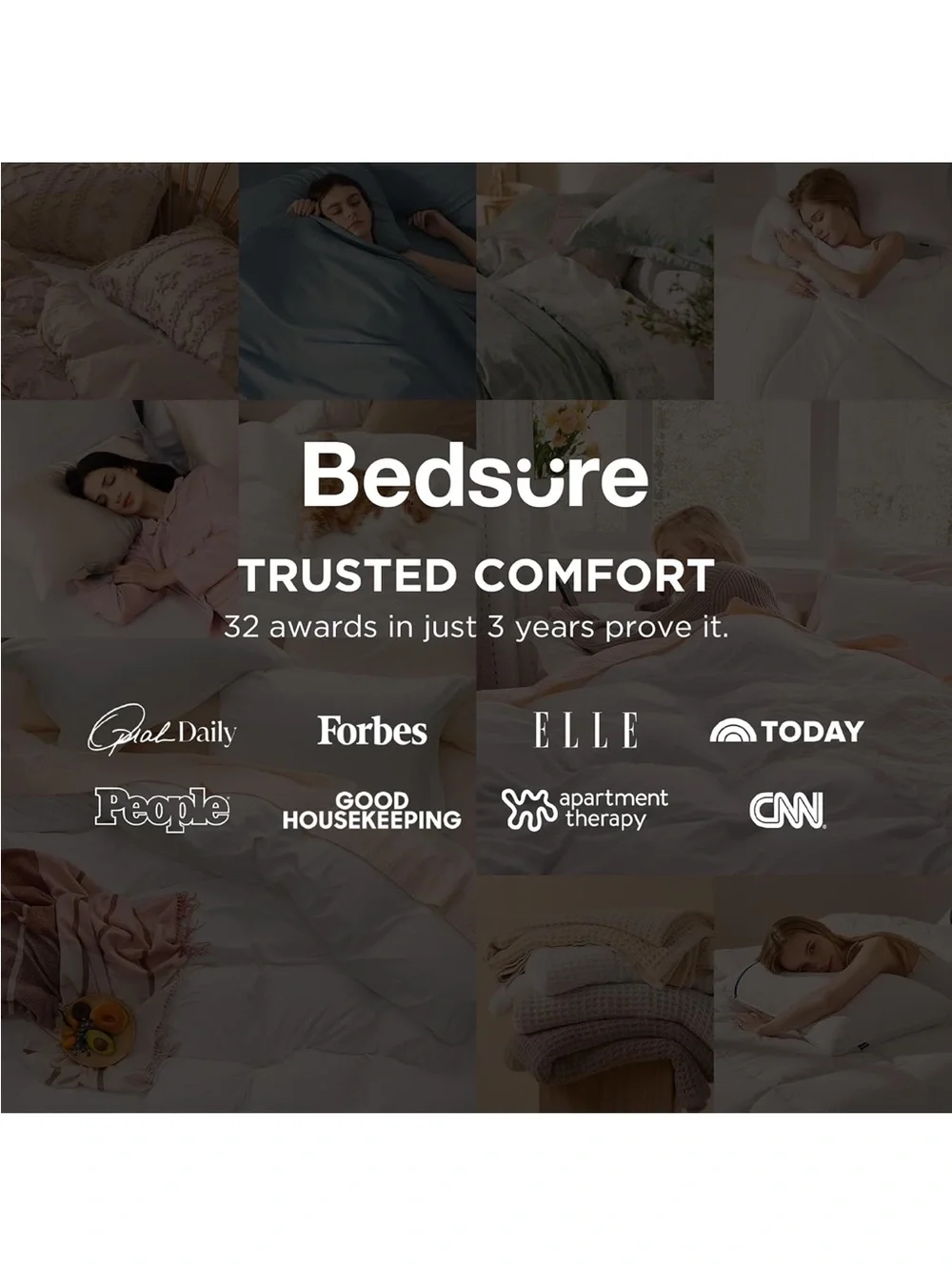 NEW Bedsure Prewashed Duvet Cover King, Cotton-Like Soft Bedding Set, Khaki